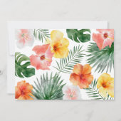 トロピカルハワイアンバースデーパーティフォト招待状 招待状 (裏面)