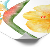 トロピカルハワイアンバースデーパーティーウェルカムサイン ポスター (角)