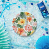 トロピカルハワイアンバースデーパーティー紙プレート ペーパープレート (パーティー)