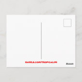 トロピカルハワイアンパームツリーサンディビーチパラダイス ポストカード (裏面)