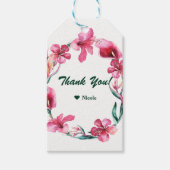 トロピカルハワイアンフラワーエレガントな結婚式の好意 ギフトタグ (正面)