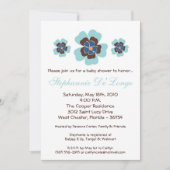 トロピカルハワイアンフラワーベビーシャワー招待状 招待状 (正面)