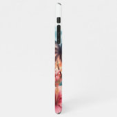 トロピカルハワイアンフローラサンセットビーチシーン iPhoneケース (左側)