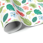 トロピカルハワイアンフローラル ラッピングペーパー (ロールコーナー)