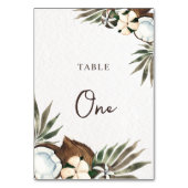 トロピカルハワイアンフローラ&ココナッツテーブル番号 テーブルナンバー (正面)