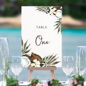 トロピカルハワイアンフローラ&ココナッツテーブル番号 テーブルナンバー