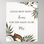 トロピカルハワイアンフローラ&ココナッツブライダルシャワー ポスター (正面)