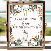 トロピカルハワイアンフローラ&ココナッツブライダルシャワー ポスター