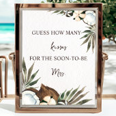 トロピカルハワイアンフローラ&ココナッツブライダルシャワー ポスター