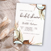 トロピカルハワイアンフローラ&ココナッツブライダルシャワー 招待状