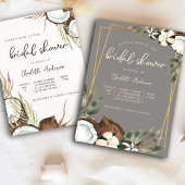 トロピカルハワイアンフローラ&ココナッツブライダルシャワー 招待状