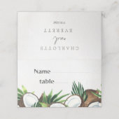 トロピカルハワイアンフローラ&ココナッツ プレイスカード (外部開封)