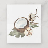 トロピカルハワイアンフローラ&ココナッツ プレイスカード (内部開封)