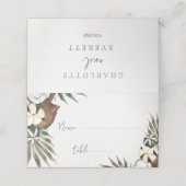 トロピカルハワイアンフローラ&ココナッツ プレイスカード (外部開封)