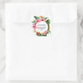 トロピカルハワイアンフローラ&パイナップル名 スクエアシール (バッグ)