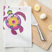 トロピカルハワイアンホヌウミガメ キッチンタオル (四つ折り)