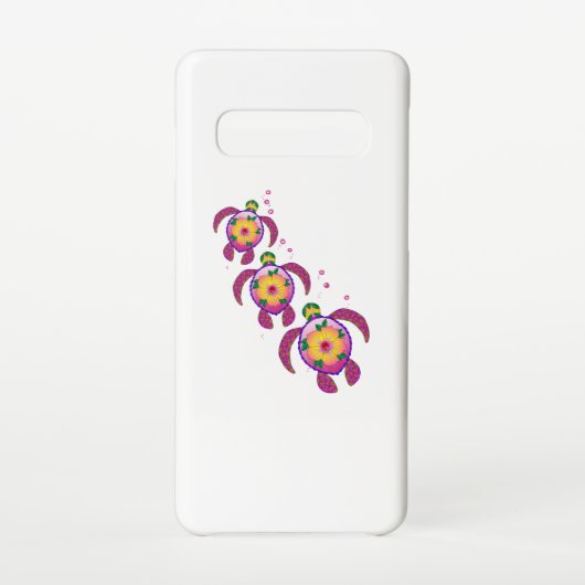 トロピカルハワイアンホヌウミガメ SAMSUNG GALAXYケース (裏面)