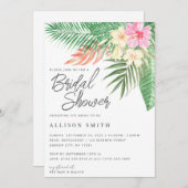 トロピカルハワイアンルアウ（ハワイ式宴会）ブライダルシャワー招待 招待状 (正面/裏面)