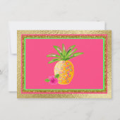 トロピカルハワイアンルアウ(ハワイ式宴会)誕生日パーティーへの招待 招待状 (裏面)