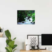 トロピカルハワイアン滝 ポスター (ホームオフィス)