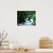 トロピカルハワイアン滝 ポスター (キッチン)