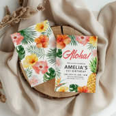 トロピカルハワイアン誕生日パーティーへの招待 招待状