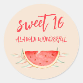 トロピカルハワイアン16thバースデーパーティー ラウンドシール