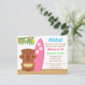 トロピカルハワイティキルアウ(ハワイ式宴会)ビーチ誕生日パーティー 招待状 (スタンド正面)