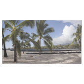 トロピカルハワイビーチパノラマシーニックフォトパームズ 枕カバー (正面左)