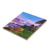 トロピカルハワイ海岸サンセット タイル (側面)