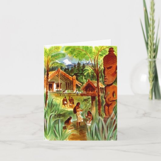 トロピカルハワイTiki Mahalo Thank You TY Card サンキューカード (正面)