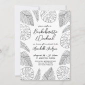 トロピカルハンドドロービーチバチェロレッテ 招待状 (正面)