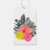 トロピカルハンドドロー結婚ドハワイ ギフトタグ (裏面)