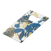 トロピカルハンドドロー:クリエイティブシームレスパターン クレジットカード栓抜き (裏面アングル)