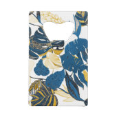 トロピカルハンドドロー:クリエイティブシームレスパターン クレジットカード栓抜き (裏面)