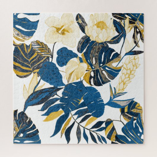 トロピカルハンドドロー:クリエイティブシームレスパターン ジグソーパズル (縦)