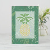 トロピカルハートパイナップル結婚式招待状 招待状 (スタンド正面)