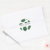 トロピカルハ絵を描ンドスイスのチーズ植葉物品 ラウンドシール (封筒)