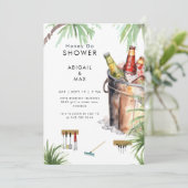 トロピカルバケットオブビールハニードカップルシャワーII 招待状 (スタンド正面)