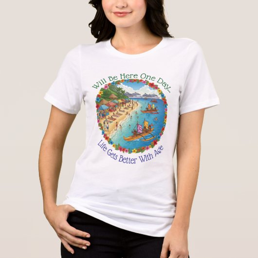 トロピカルバケーションの夢 トライブレンドTシャツ (正面)