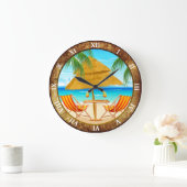 トロピカルバケーションカスタムウォールクロック ラージ壁時計 (ホーム)