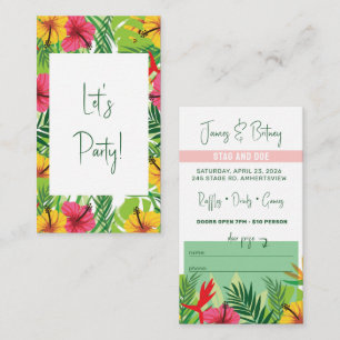 トロピカルバケーションスタグアンドドーパーティーチケット 名刺