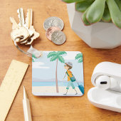 トロピカルバケーショントラベラーおもしろいビーチ旅行 キーホルダー