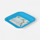 トロピカルバケーショントラベラーおもしろいビーチ旅行 ペーパープレート (傾斜あり)