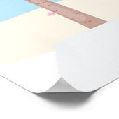 トロピカルバケーショントラベラーおもしろいビーチ旅行 ポスター (角)