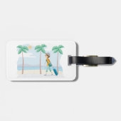 トロピカルバケーショントラベラーおもしろいビーチ旅行 ラゲッジタグ (裏面横)