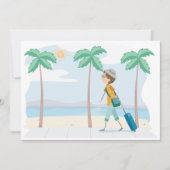 トロピカルバケーショントラベラーおもしろいビーチ旅行 招待状 (正面)