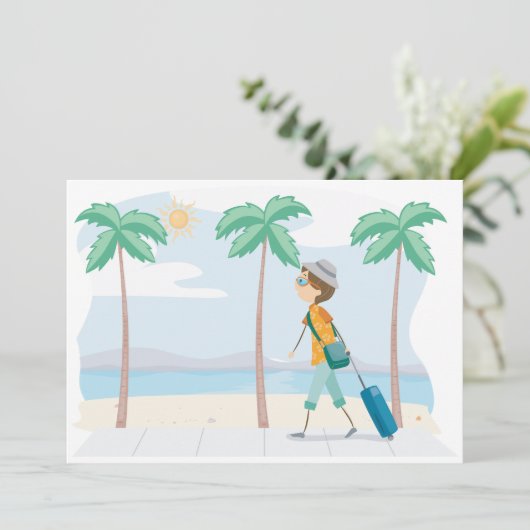 トロピカルバケーショントラベラーおもしろいビーチ旅行 招待状 (スタンド正面)