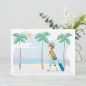 トロピカルバケーショントラベラーおもしろいビーチ旅行 招待状