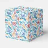 トロピカルバケーションパターン – 夏の旅行の雰囲気 フェイバーボックス (裏面サイド)